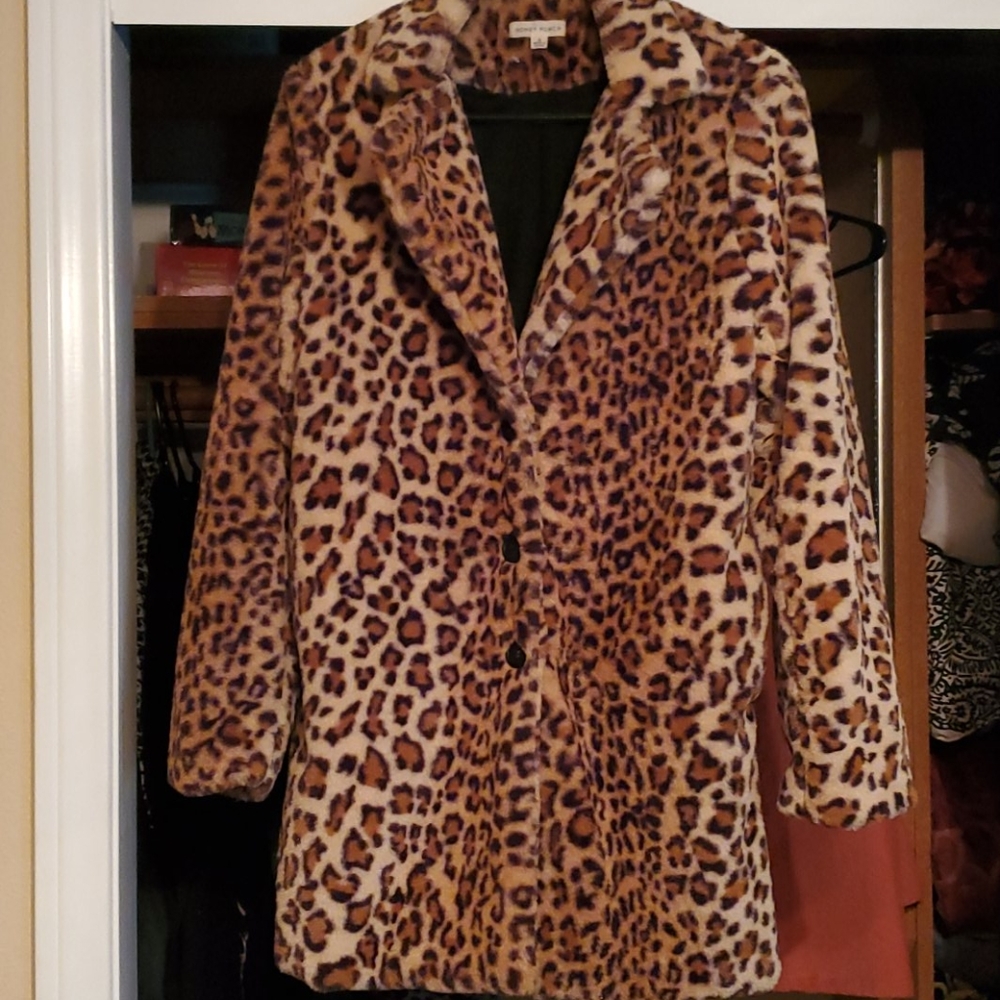 Honey Punch leopard print coat